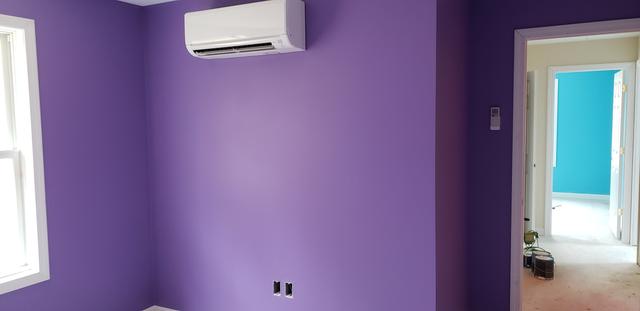 Purple bedroom by Jewell Painting